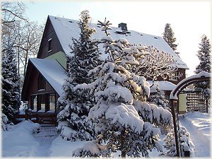 Kunstgewerbeladen im Winter
